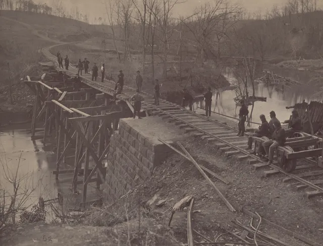 Railroad Visions wallpaper: Bull Run Bridge Repaired 1863